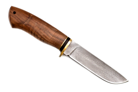 Medved, Hana, Mid size Hunting, Fixed, Diamond Cutting XB-5 Blade, Walnut Handle