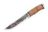 Medved, The Last One model, Hunting and Camping, Fixed, 9XC Raw Blade, Birch Bark Handle