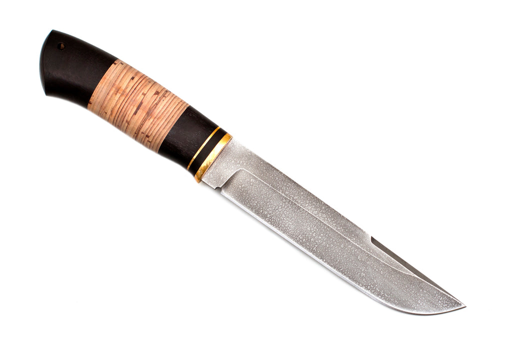 Medved, The Last One model, Hunting and Camping, Fixed, XB-5 (Almazka) Blade, Hornbeam and Birch Bark Combo Handle