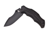 Mr. Blade Folding knife HT-1 - D2 Black Steel - G10 BLACK Handle - Heavy Duty Tactical EDC