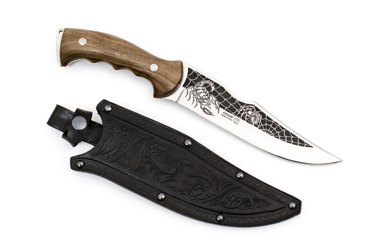 Kizlyar, Scorpion, Camping, Fixed, Z60CDV14, Walnut