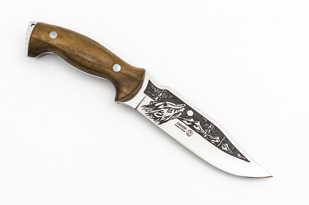 Kizlyar, Taiga, Camping, Fixed, Z60CDV14, Walnut – Russian Blades Kizlyar, Taiga, Camping, Fixed, Z60CDV14, Walnut – Russian Blades