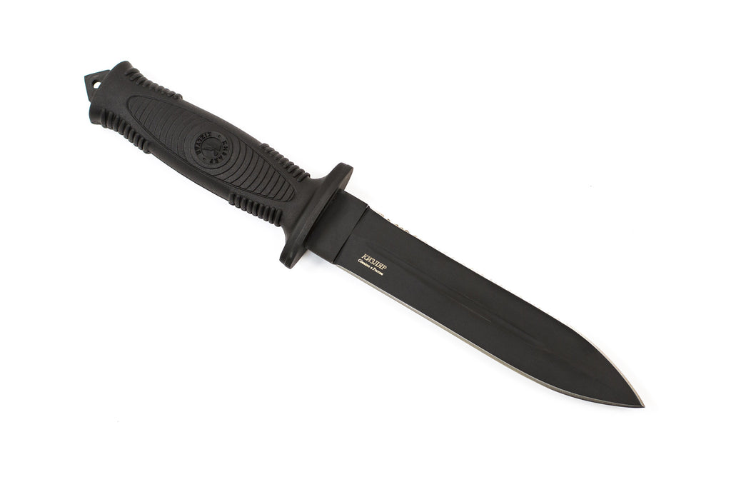 Kizlyar Supreme Russian Army Military Tactical Knife Maximus Sleipner Steel  Long Strong Fixed Blade 5.6 Inch Hardness 62 HRC TacWash Coating Handle 3D  G10 Full-Tang MOLLE Sheath