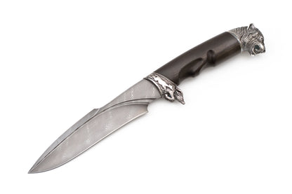 Nord Crown, Tiger, Custom, Fixed, Damascus, Ebony