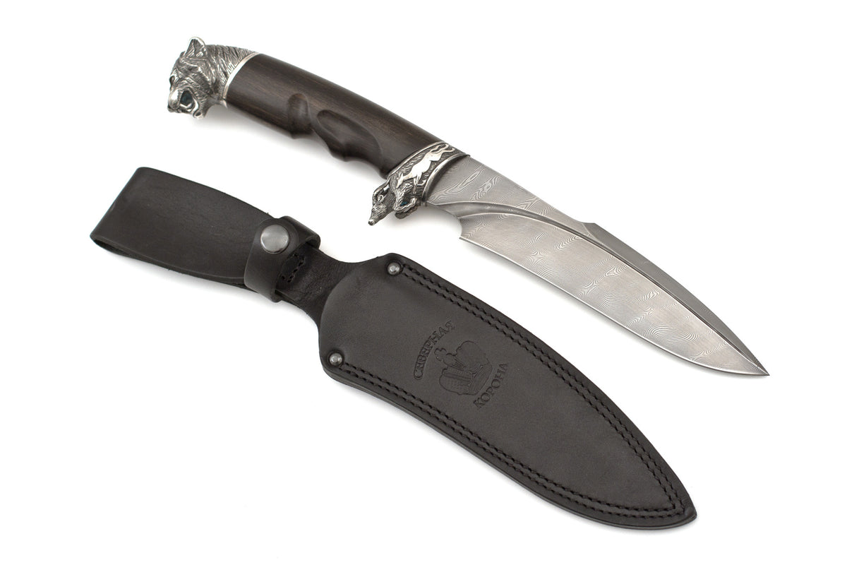 Nord Crown, Tiger, Custom, Fixed, Damascus, Ebony