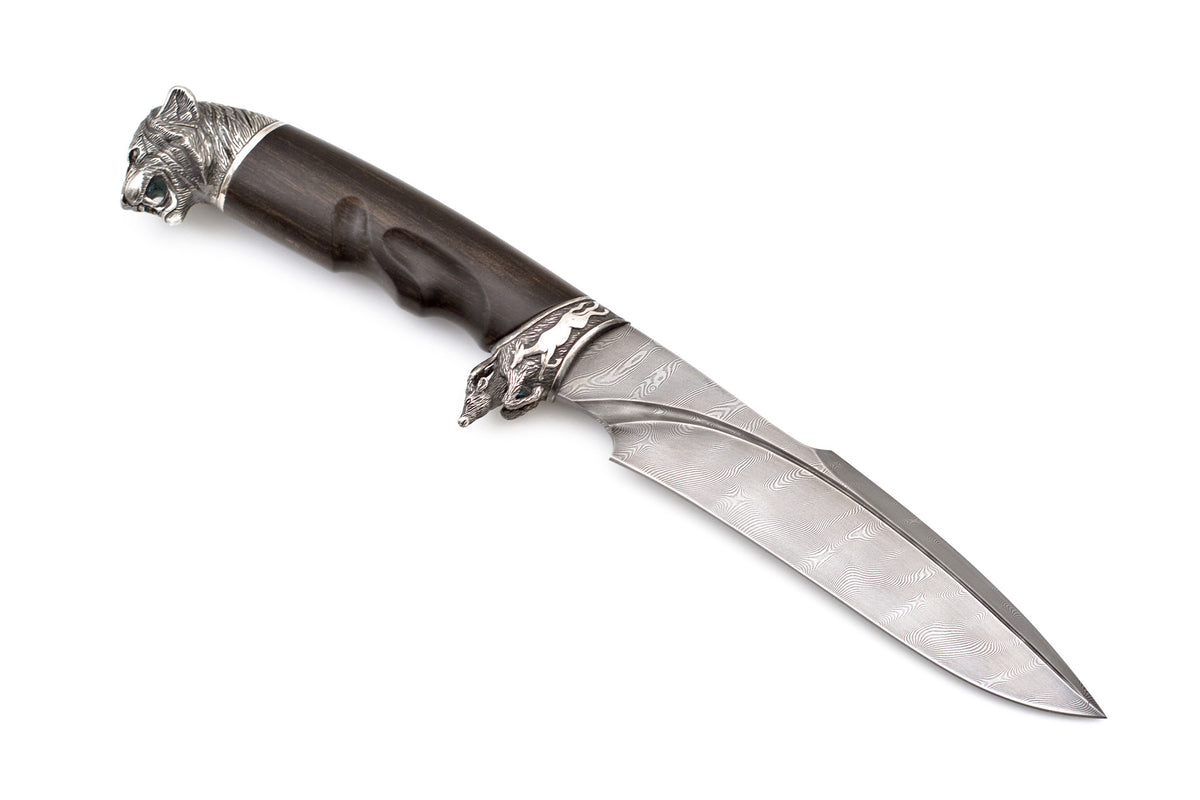 Nord Crown, Tiger, Custom, Fixed, Damascus, Ebony