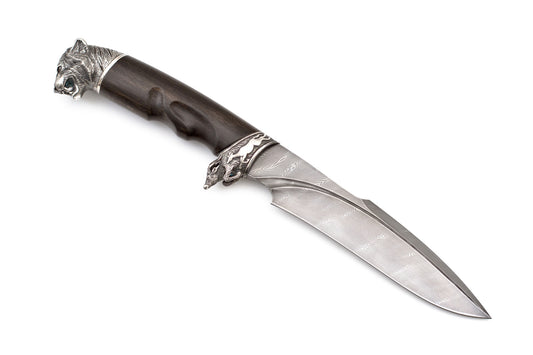 Nord Crown, Tiger, Custom, Fixed, Damascus, Ebony