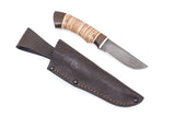 Russian Bulat, Ladnyi, Hunting, Fixed, Damascus, Birch Bark