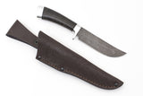 Russian Bulat, Shurale, Hunting, Fixed, Damascus, Leather