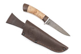 Russian Bulat, Strela, Hunting, Fixed, Damascus, Birch Bark