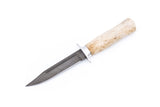 Russian Bulat, Grad 2, Camping, Fixed, Damascus, Karelian Birch