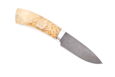 Hunting Knife Zarya, Damascus, Karelian Birch