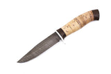 Russian Bulat, Sokol, Hunting, Fixed, Damascus, Birch Bark