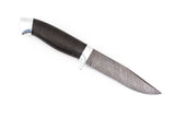 Hunting Knife Sokol, Damascus, Leather, metal