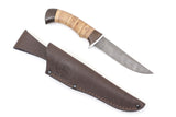 Russian Bulat, Ladoga, Hunting, Fixed, Damascus, Birch Bark