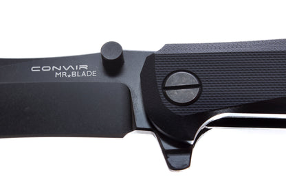 Mr. Blade Folding knife CONVAIR - D2 Steel - G10 BLACK Handle - Vicious Aggressive Design