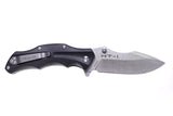 Mr. Blade Folding knife HT-1 - D2 Stonewash Steel - G10 BLACK Handle - Heavy Duty Tactical EDC