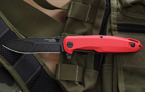 Mr. Blade Folding knife CONVAIR - D2 Steel - G10 RED Handle - Vicious Aggressive Design
