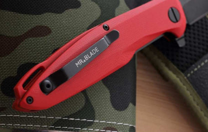 Mr. Blade Folding knife CONVAIR - D2 Steel - G10 RED Handle - Vicious Aggressive Design