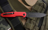 Mr. Blade Folding knife CONVAIR - D2 Steel - G10 RED Handle - Vicious Aggressive Design
