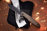 Mr. Blade Folding knife CONVAIR - D2 Steel - G10 TAN Handle - Vicious Aggressive Design